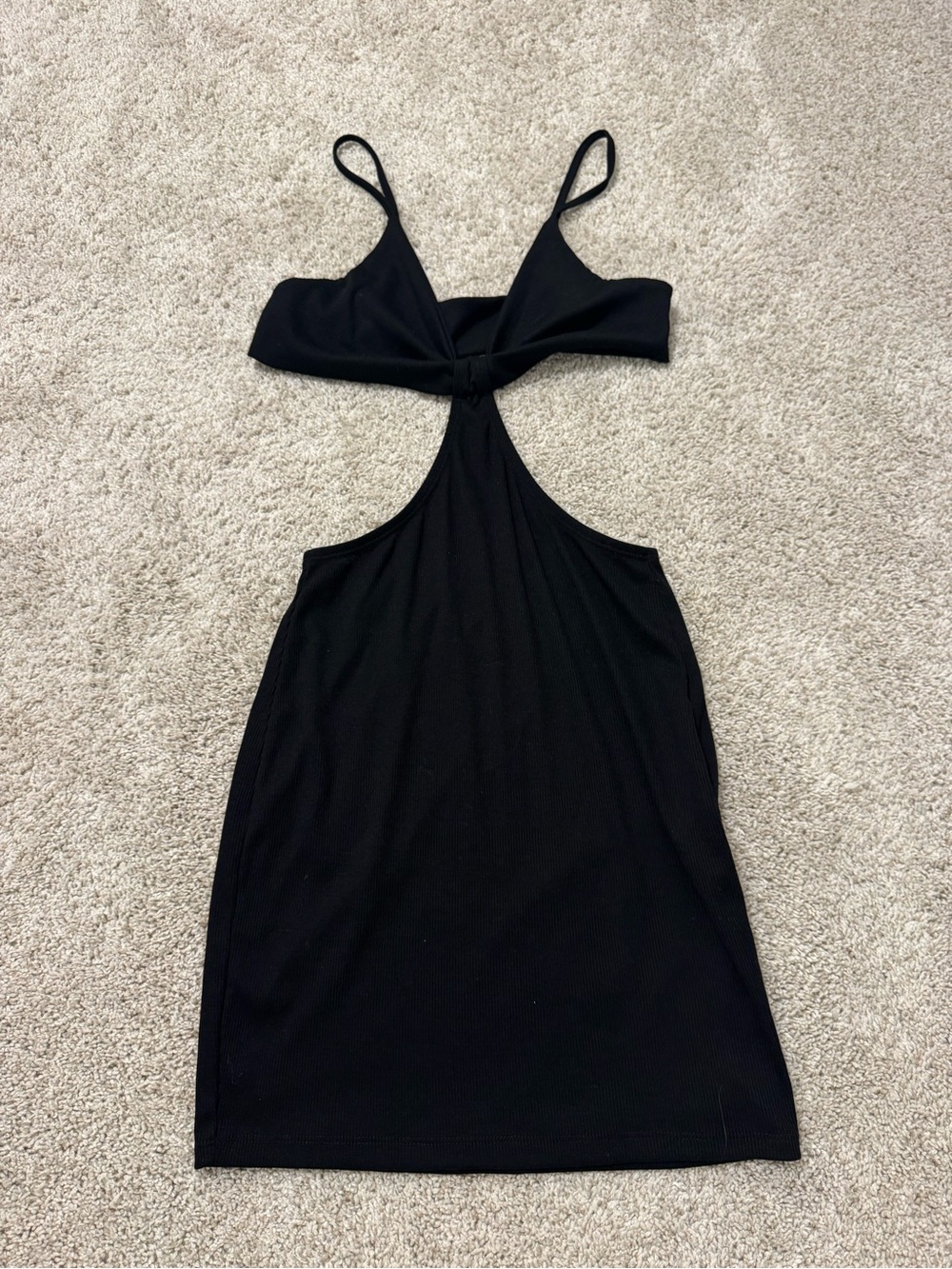 Cutout Slip Dress with Knot Front